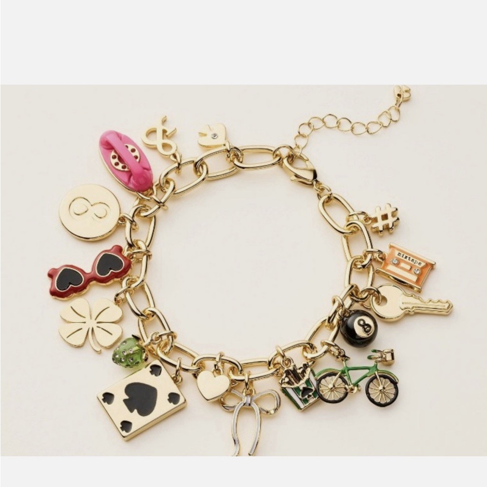 Kate Spade Gold Charm Bracelet with Whimsical Charms